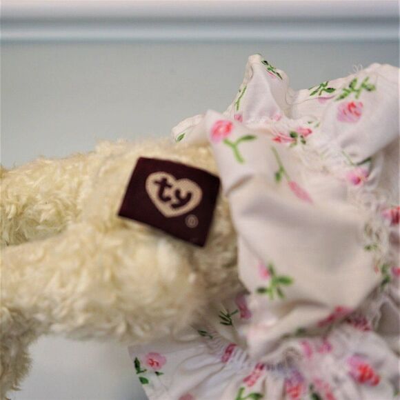 Ty Beanie Babies Rosalie The Bear Retired Plush Toy 1993 Attic Treasures - Picture 7 of 10